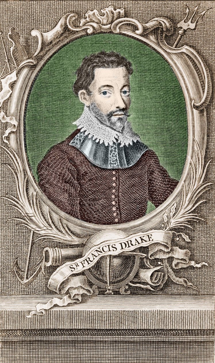 Sir Francis Drake (1540-1596) angol navigátor portréja. alkotó: Unknown artist