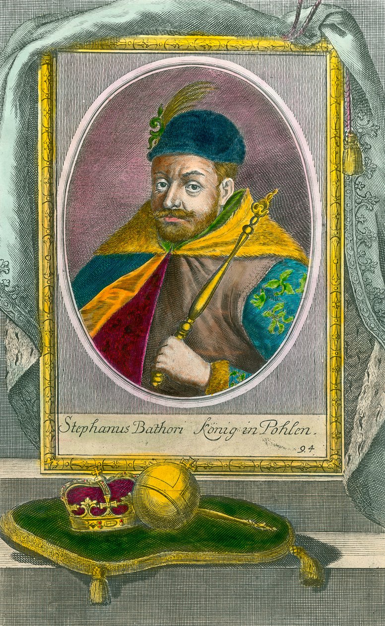Báthory István lengyel király (1533-1586) portréja. századi metszet. Magángyűjtemény. alkotó: Unknown artist