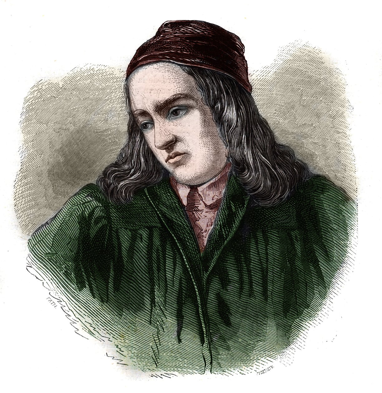 Teodorico (Theodore Theodoric) portréja, Niem (vagy Nieheim) (1345-1418) német történész. alkotó: Unknown artist