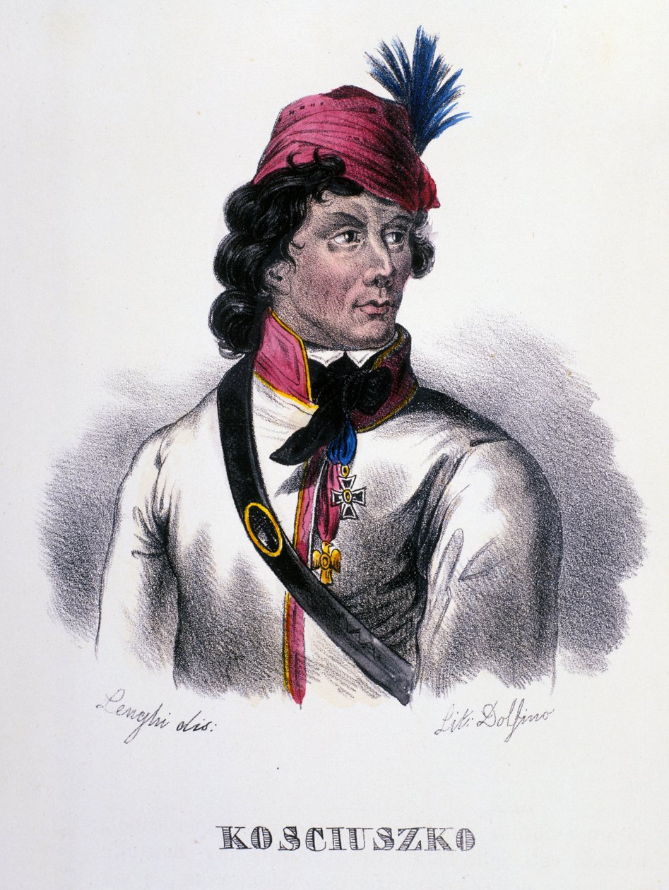 Tádé (Tadeusz) Kosciuszko (Kosciusko) lengyel katona (1746-1817) portréja. századi metszet alkotó: Unknown artist