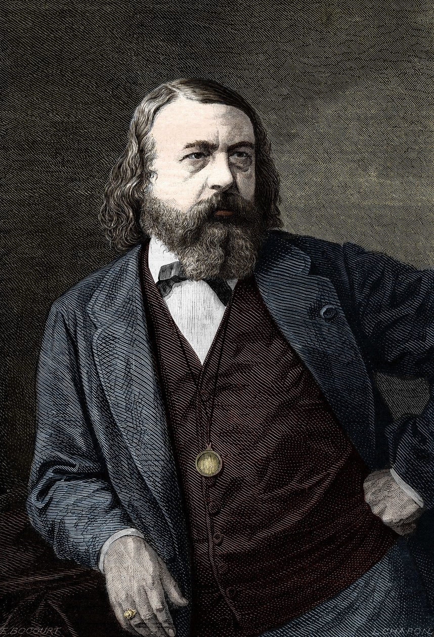 Theophile Gautier (1811-1872) francia író portréja. alkotó: Unknown artist