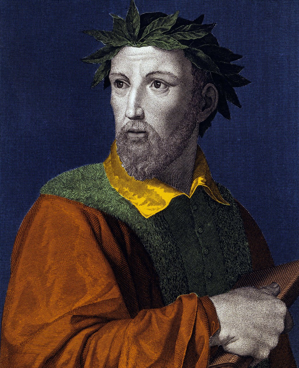 Torquato Tasso portréja, franciául mondva Le Mupe (1544-1595), olasz költő, metszet XIX. alkotó: Unknown artist