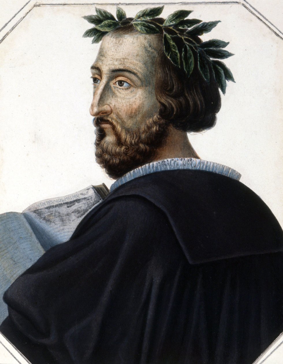 Torquato Tasso, a bögreként ismert (1544-1595) olasz költő portréja. század elejéről származó metszet. alkotó: Unknown artist