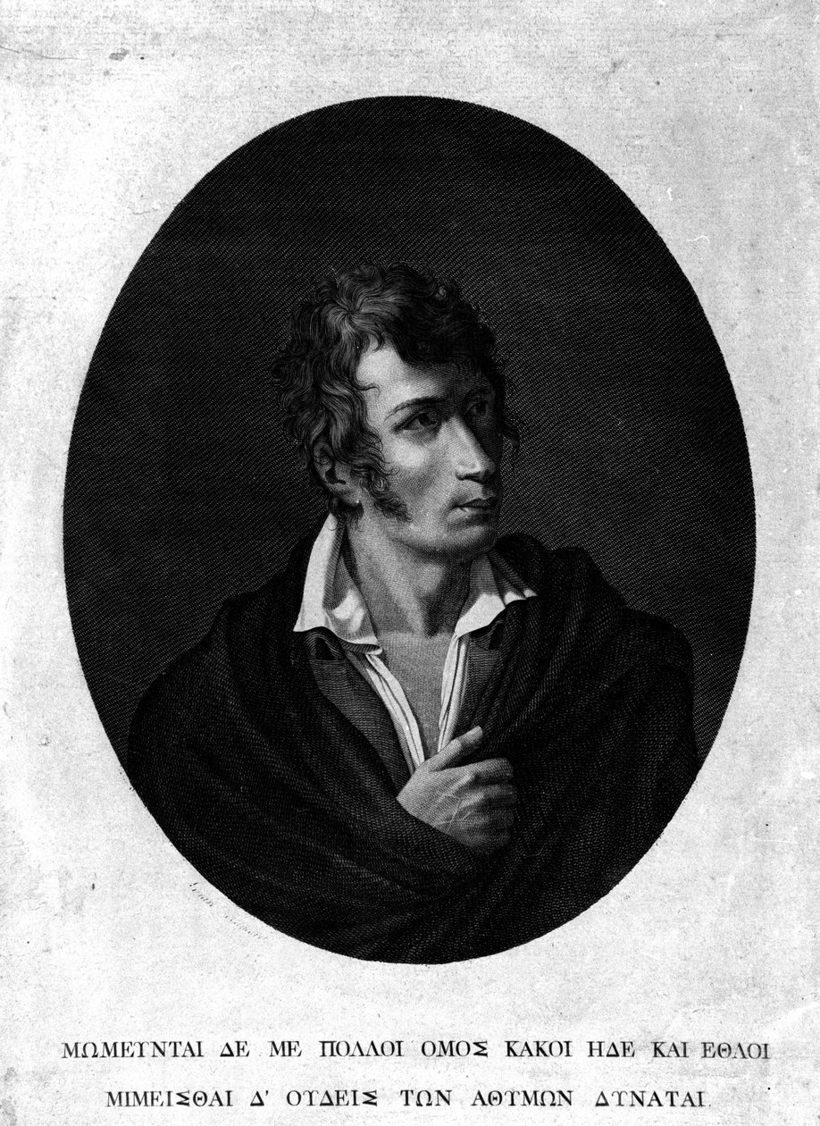 Ugo Foscolo (1778 - 1827) portréja. alkotó: Unknown artist