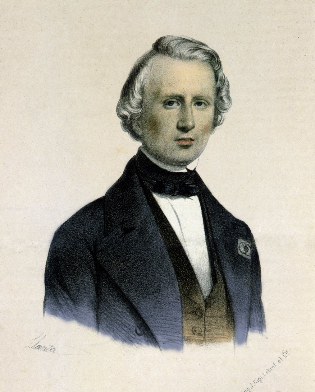 Urbain Jean Joseph Le Verrier vagy (Leverrier) francia matematikus és csillagász (1811-1877) portréja. Ő a Neptunusz bolygó első megfigyelője. alkotó: Unknown artist