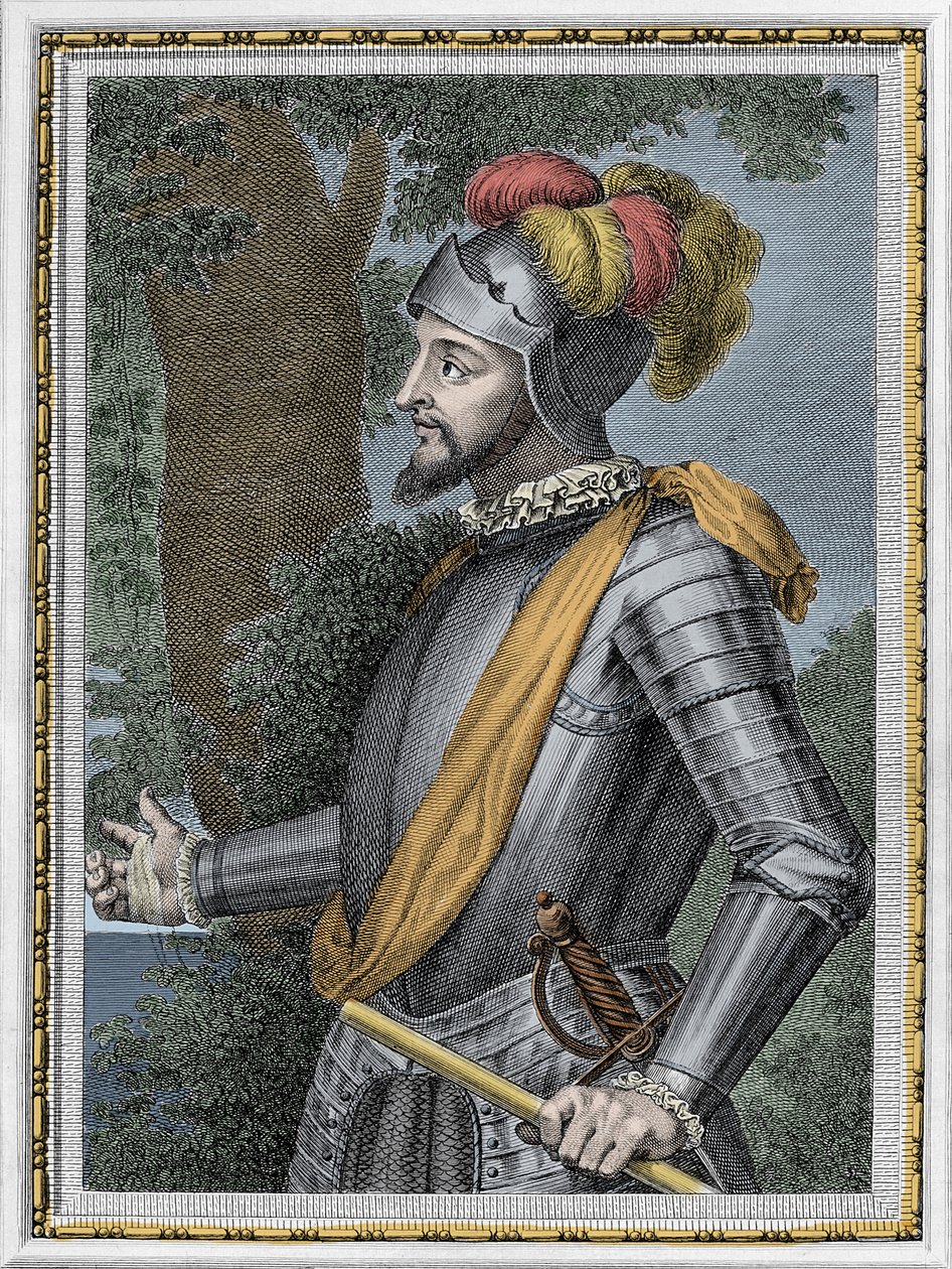 Vasco Nunez de Balboa spanyol hódító (1475-1517) portréja – Metszet XIX. alkotó: Unknown artist