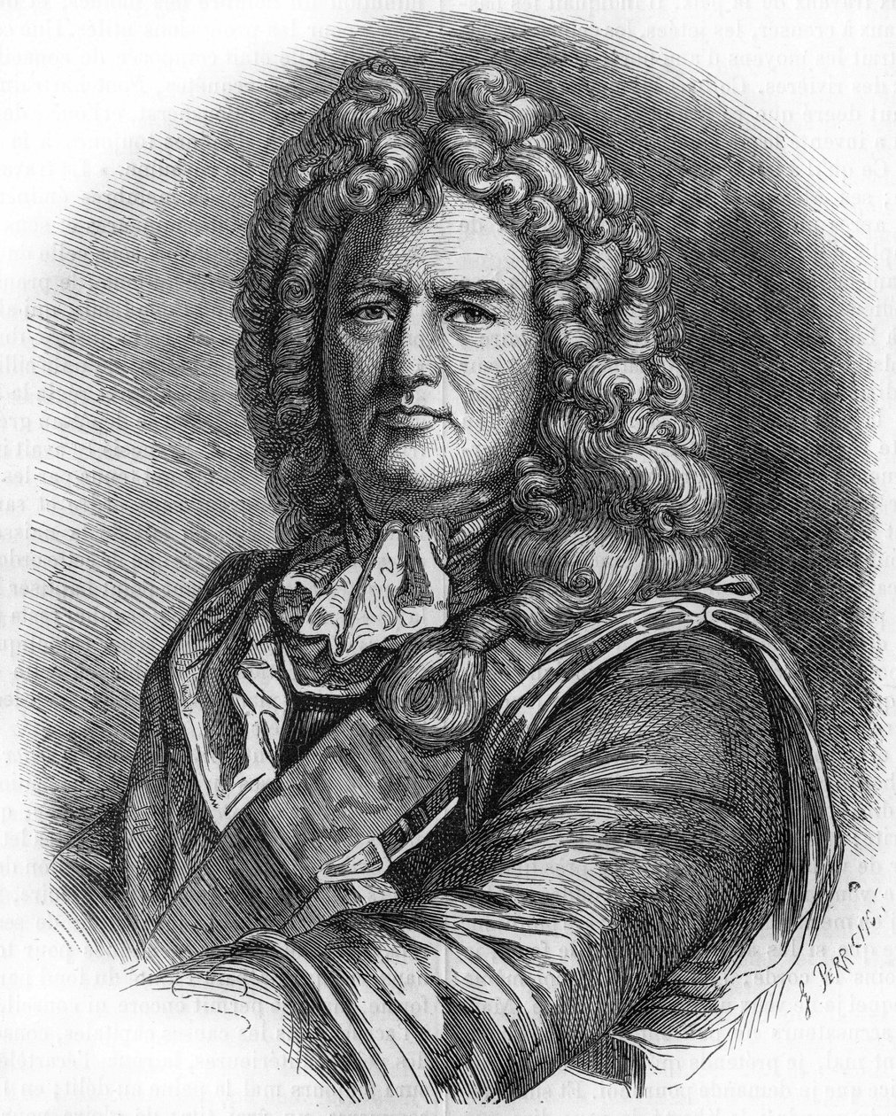 Vauban portréja (1633 - 1707). (Sébastien Le Prestre de Vauban) Franciaország marsallja és hadmérnök alkotó: Unknown artist