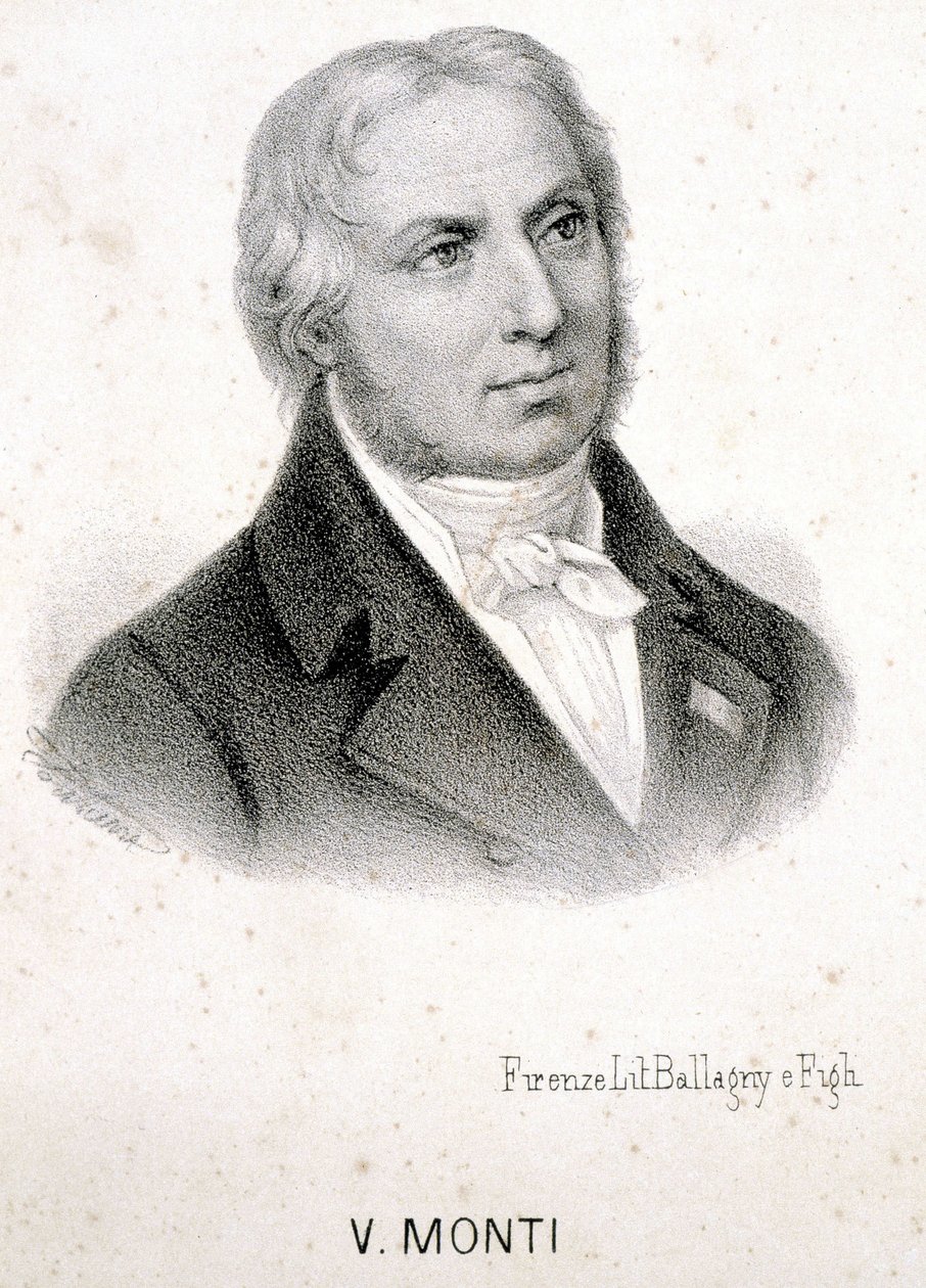 Vincenzo Monti (1754 - 1828) olasz költő portréja, metszet XIX. alkotó: Unknown artist