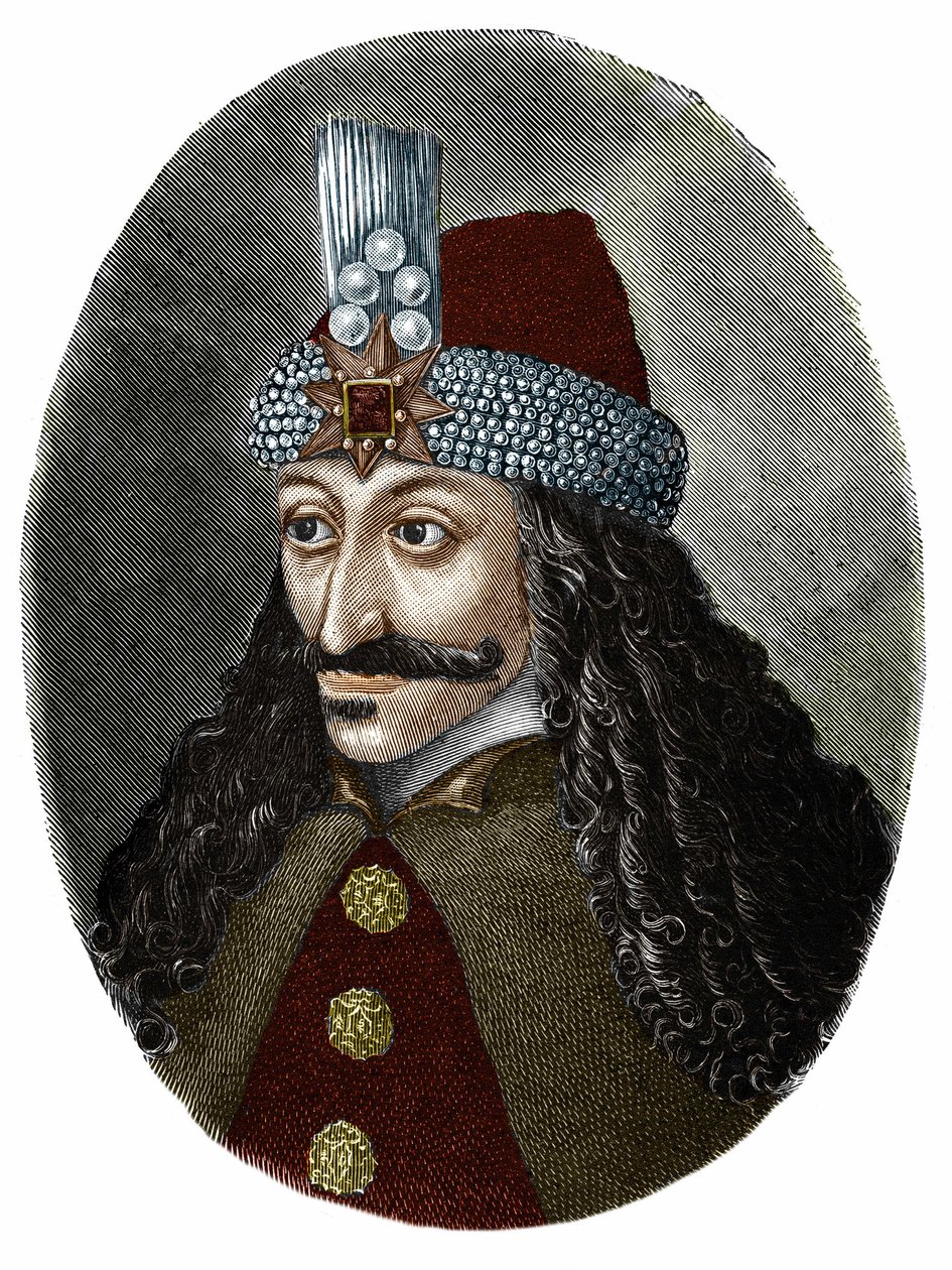 III. Vlad Tepes, a karcoló vagy Drakula (1431-1476) portréja, aki ihlette Bram Stokert az 1897-ben írt Drakula karakterében. alkotó: Unknown artist