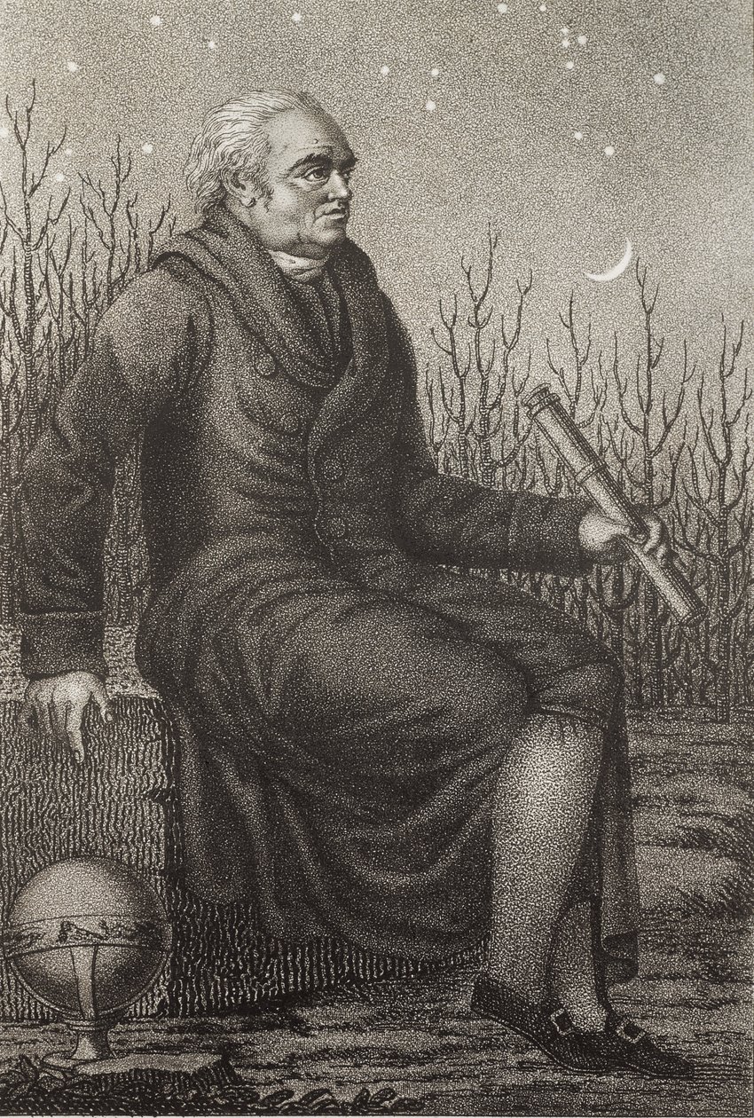 William Herschel (1738-1822) német származású brit csillagász portréja - alkotó: Unknown artist