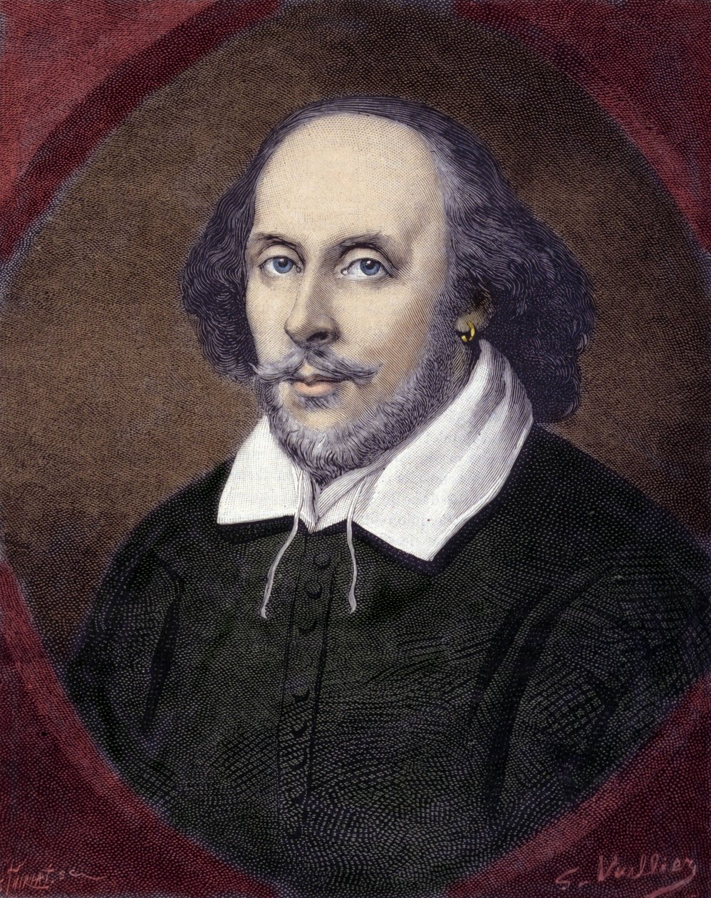 William Shakespeare (1564-1616) angol drámaíró portréja. alkotó: Unknown artist