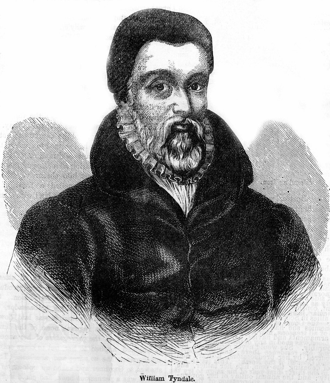 William Tyndale (Tindale) (1494-1536), walesi teológus és műfordító portréja. századi metszet. alkotó: Unknown artist