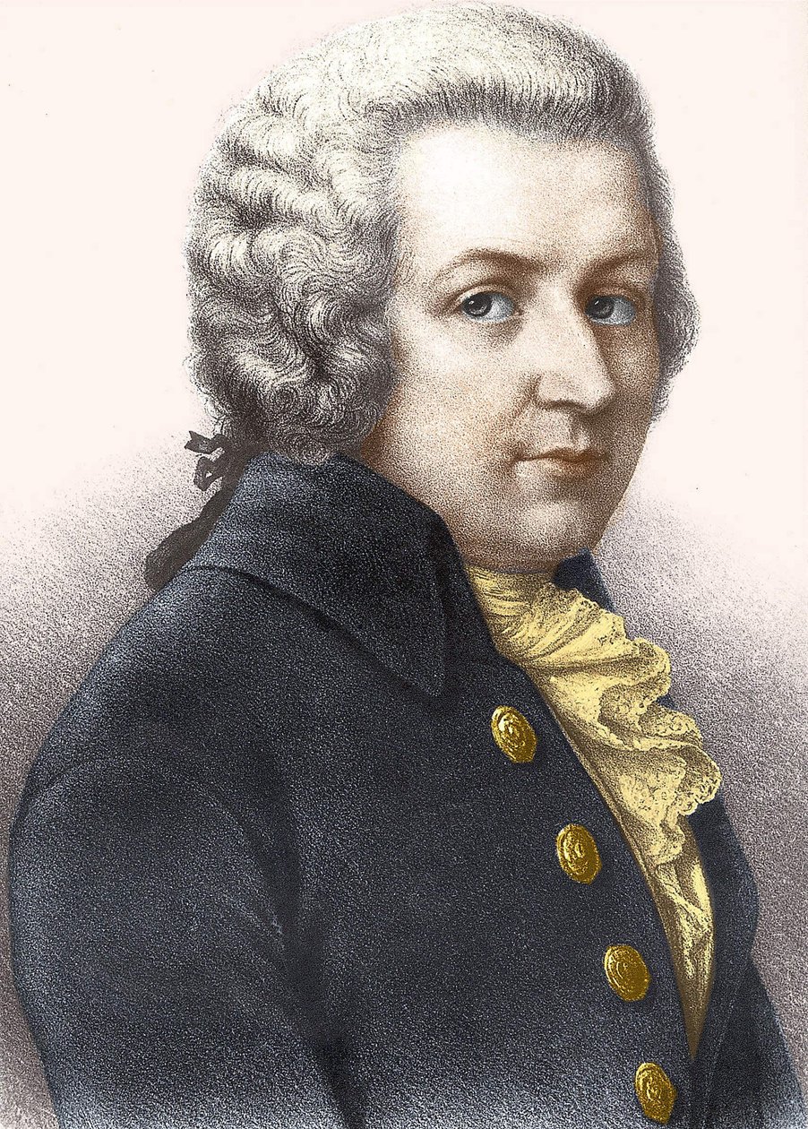 Wolfgang Amadeus Mozart (1756-1791) portréja. alkotó: Unknown artist