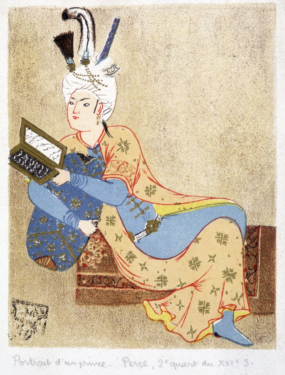 Olvasó perzsa herceg portréja alkotó: Unknown artist