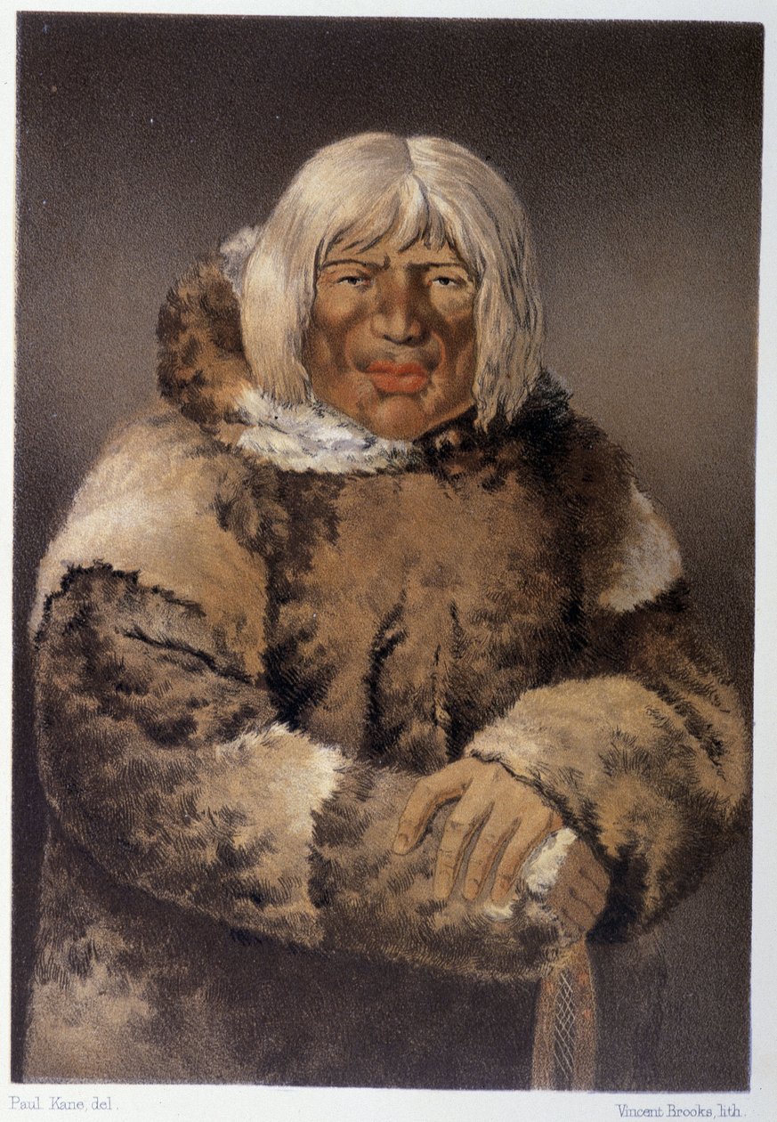 Egy eszkimó portréja – Paul Kane, Longmans & Roberts, London „Egy művész vándorlása észak-amerikai indiánok között” című filmjében alkotó: Unknown artist
