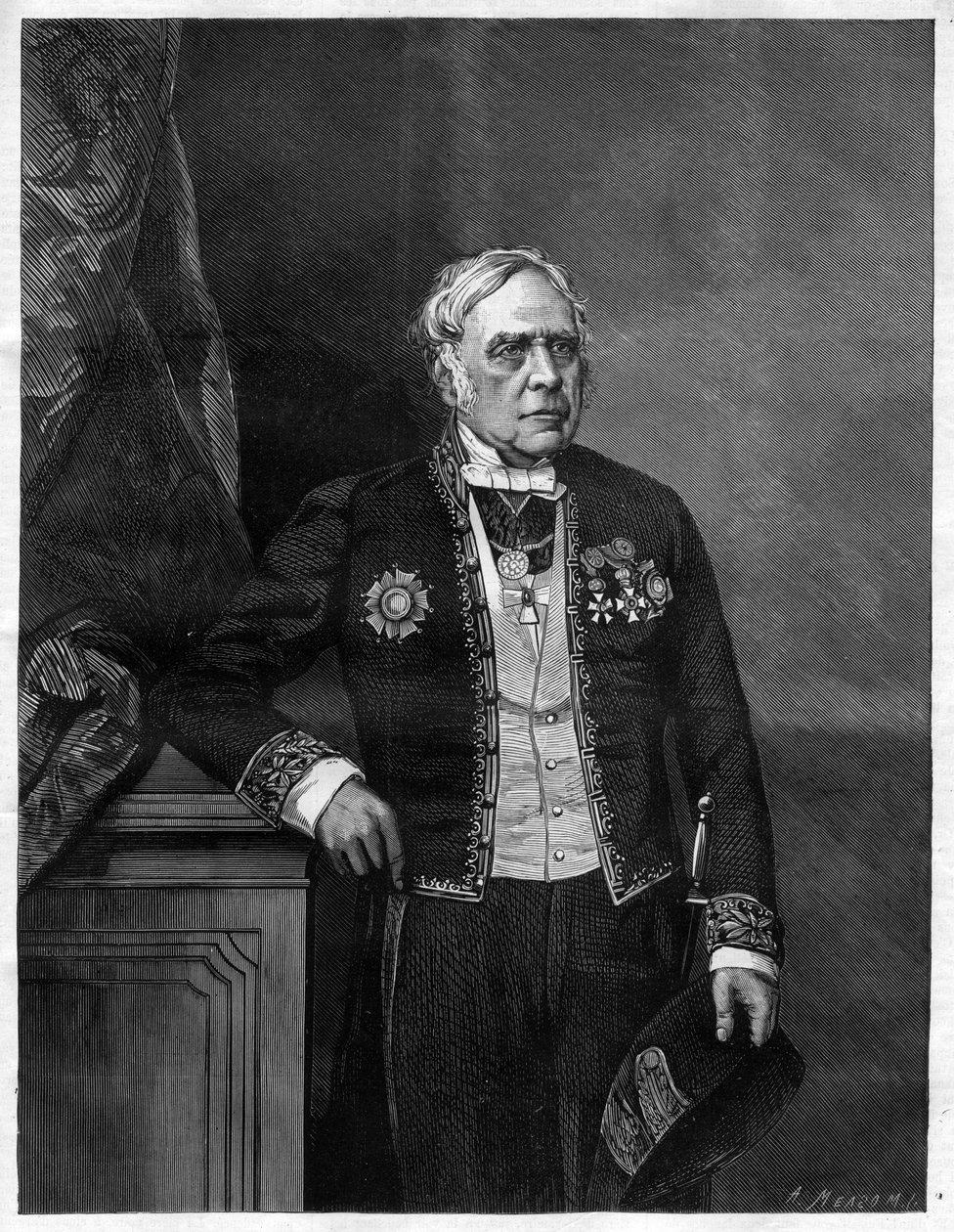 Daniel Francois Esprit Auber (Daniel-Francois-Esprit) (1782-1871) angol zeneszerző portréja alkotó: Unknown artist