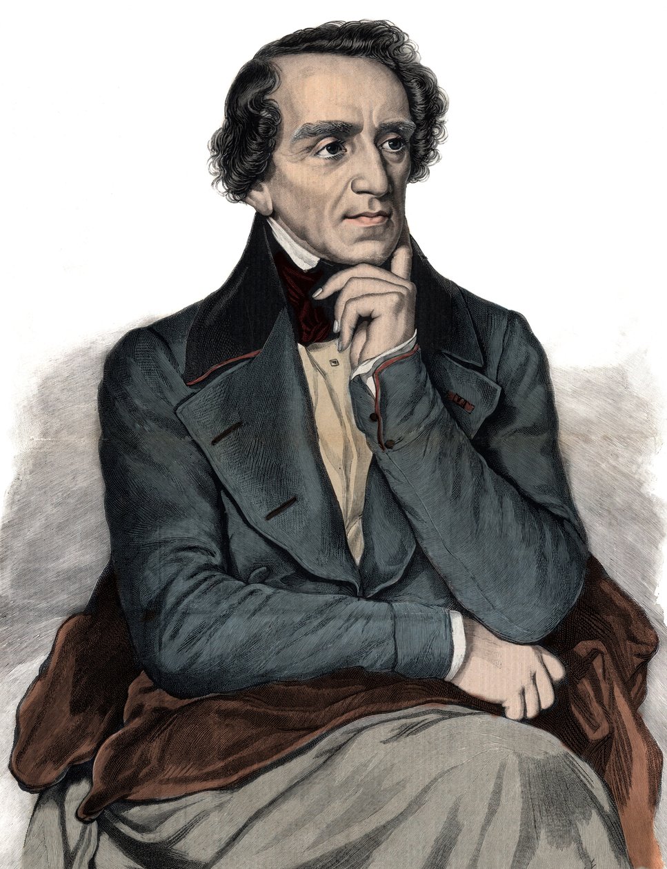 Giacomo Meyerbeer (1791-1864) angol operaszerző portréja, metszet alkotó: Unknown artist