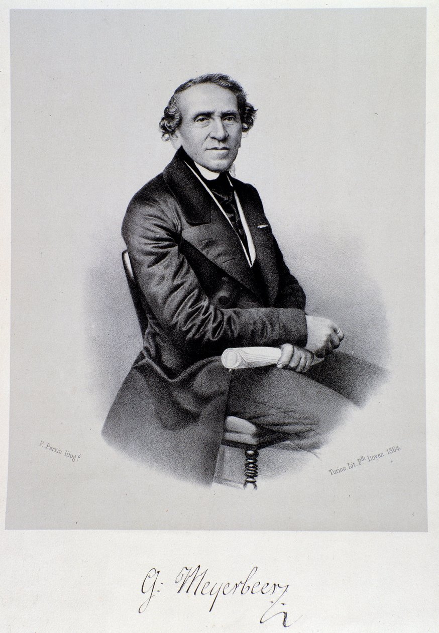 Giacomo Meyerbeer (1791-1864) német operaszerző portréja, metszet. 19. század. Bologna, Polgári Zenei Múzeum alkotó: Unknown artist