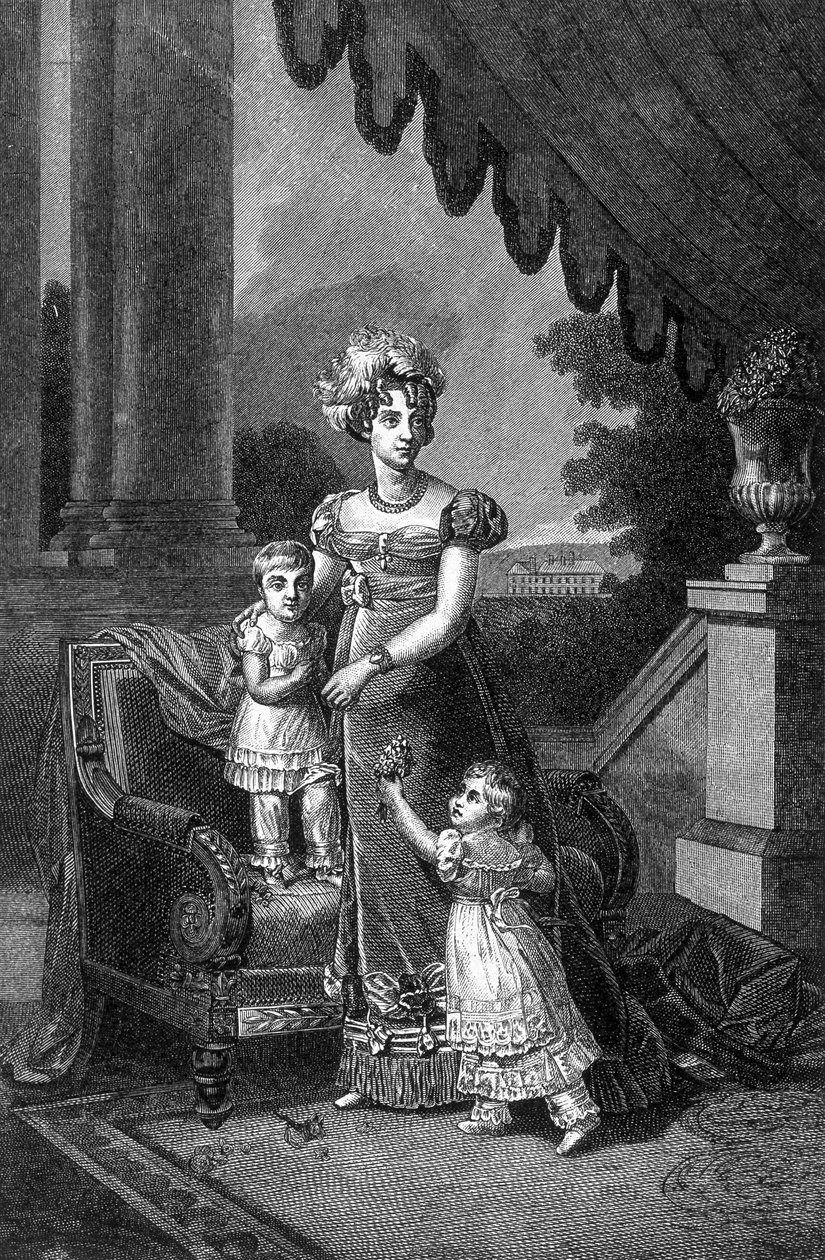 Berry hercegnő és gyermekei (Bordeaux hercege és Mademoiselle d