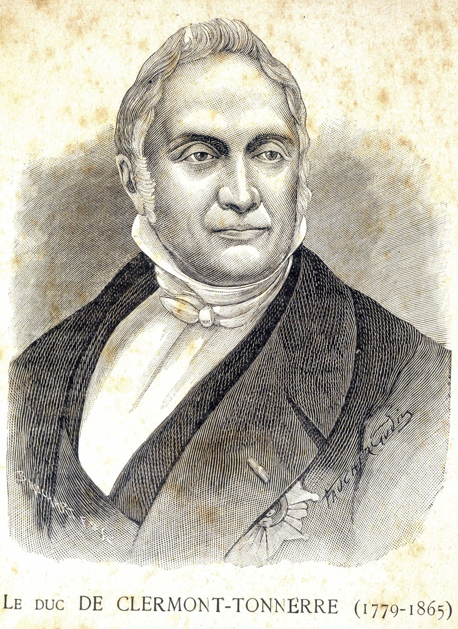 Clermont hercegének portréja - Mennydörgés (1779 - 1865) - a „” Les Contemporains”-ban”, n.d. század vége. alkotó: Unknown artist