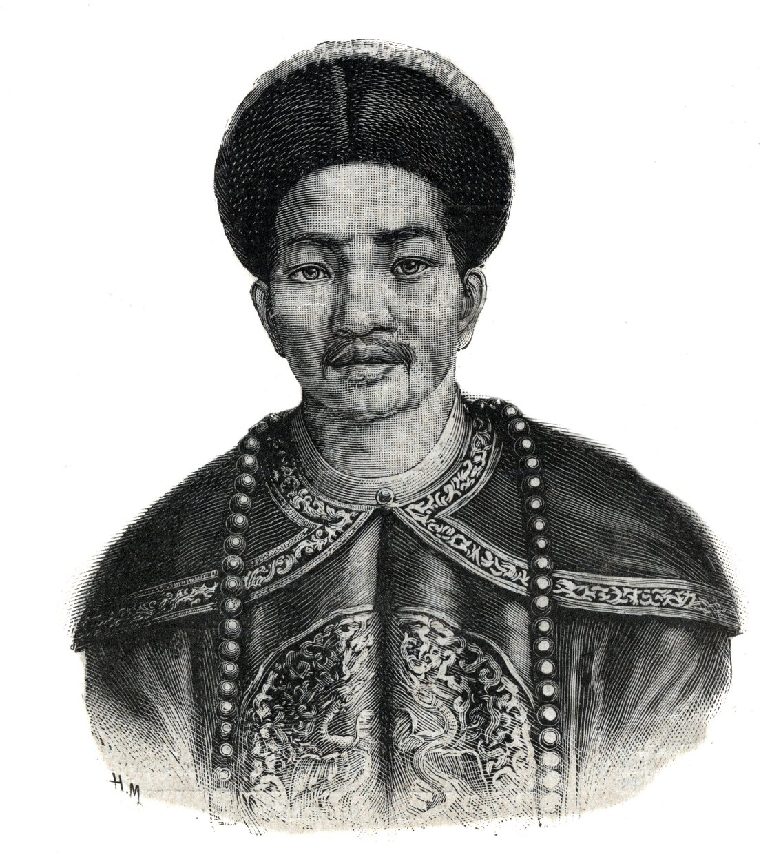 Mutsuhito japán császár portréja (Meiji Tenno alkotó: Unknown artist