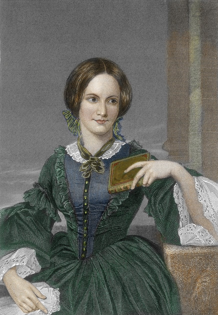 Charlotte Bronte (1816-1855) angol regényíró portréja (Charlotte Bronte angol írónő portréja) Metszet 19. századi Magángyűjtemény alkotó: Unknown artist
