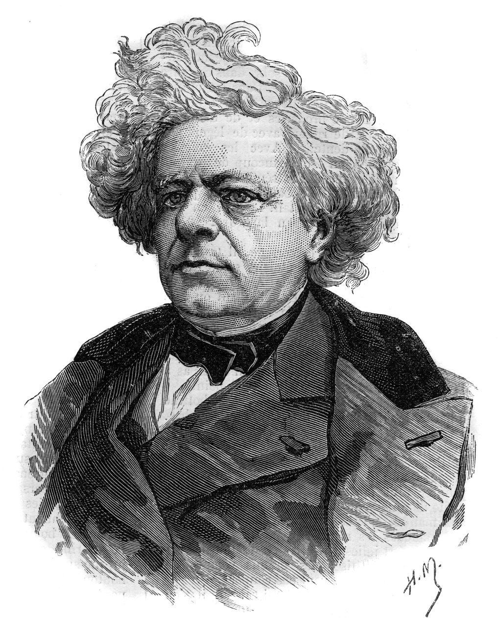 Michel Masson (1800-1883) francia író portréja, 1883-as metszet alkotó: Unknown artist