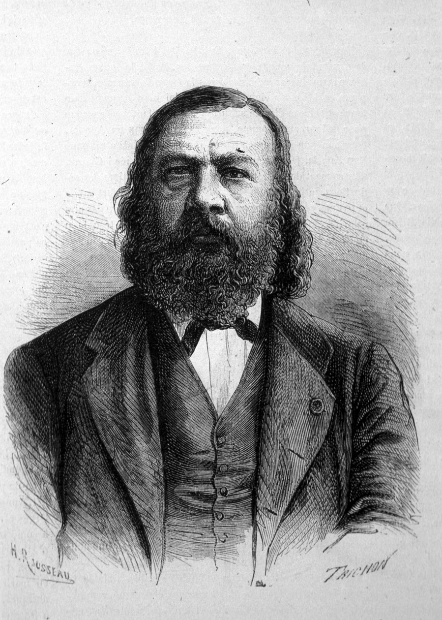 Theophile Gautier (1811-1872) francia író portréja. alkotó: Unknown artist