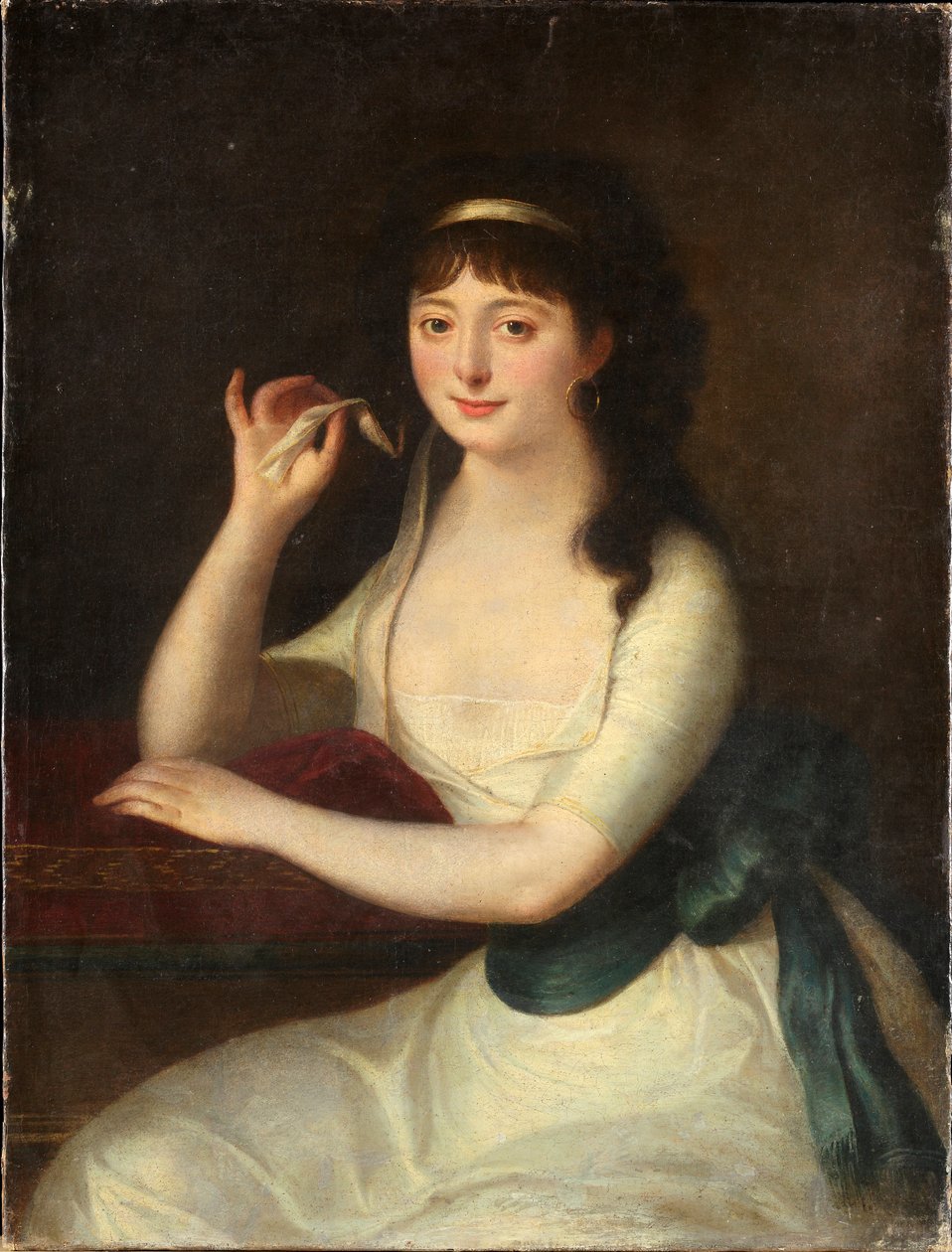 Luigia Pallavicini genovai arisztokrata portréja (1772-1841) Márkiné és költők múzsája Névtelen festmény. 19. század. Gének, Galleria d