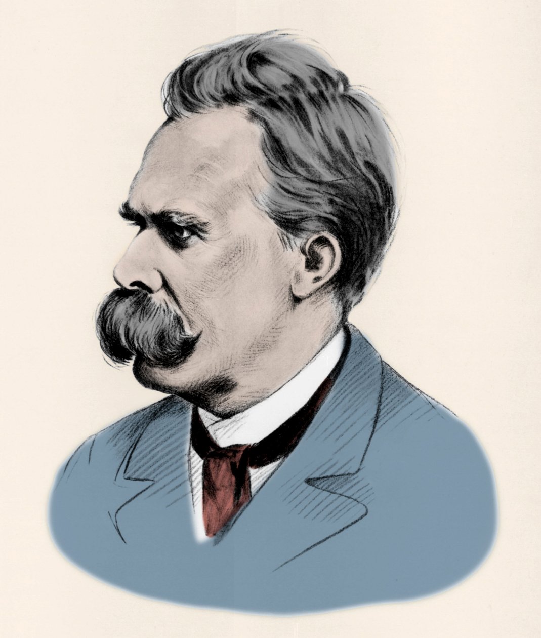Friedrich Nietzsche (1844-1900) német filozófus portréja. alkotó: Unknown artist