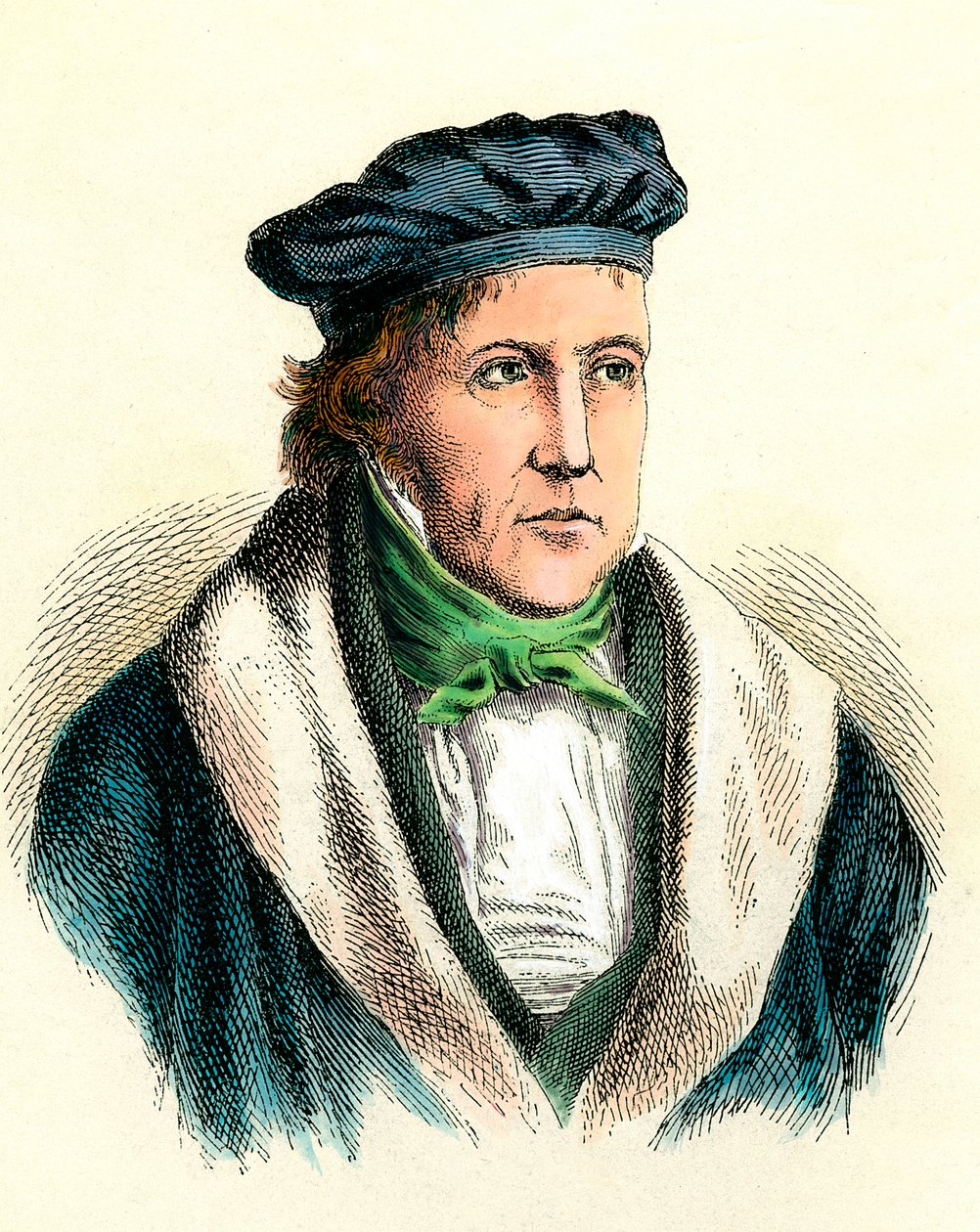 Georg Wilhelm Friedrich Hegel (1770-1831) német filozófus portréja. alkotó: Unknown artist