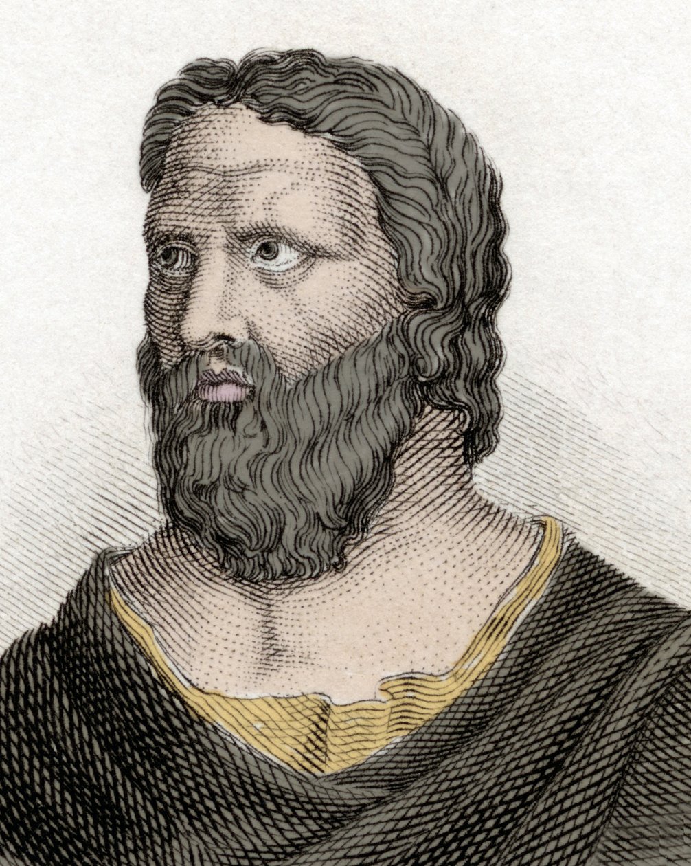 Az efézusi Hérakleitosz (Kr. e. 576-480) görög filozófus (Efezusi Herakleitosz) portréja. századi metszet. alkotó: Unknown artist