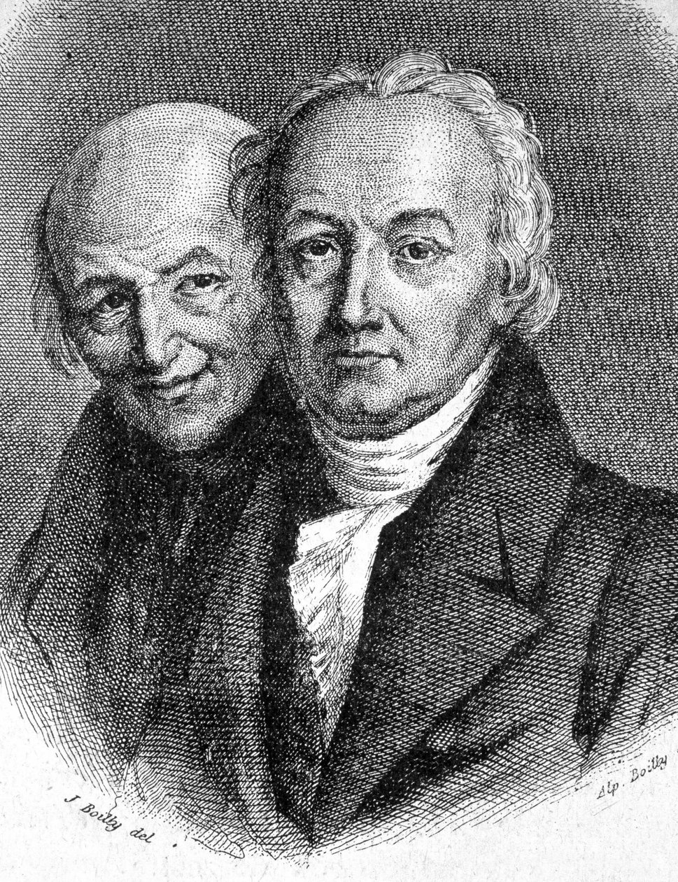 A Hauy testvérek portréja: Rene Just Hauy abbé (1743 - 1822), francia ásványkutató és Valentin Hauy (1745 - 1822), francia pedagógus - a „Les Contemporains” c. század vége. alkotó: Unknown artist