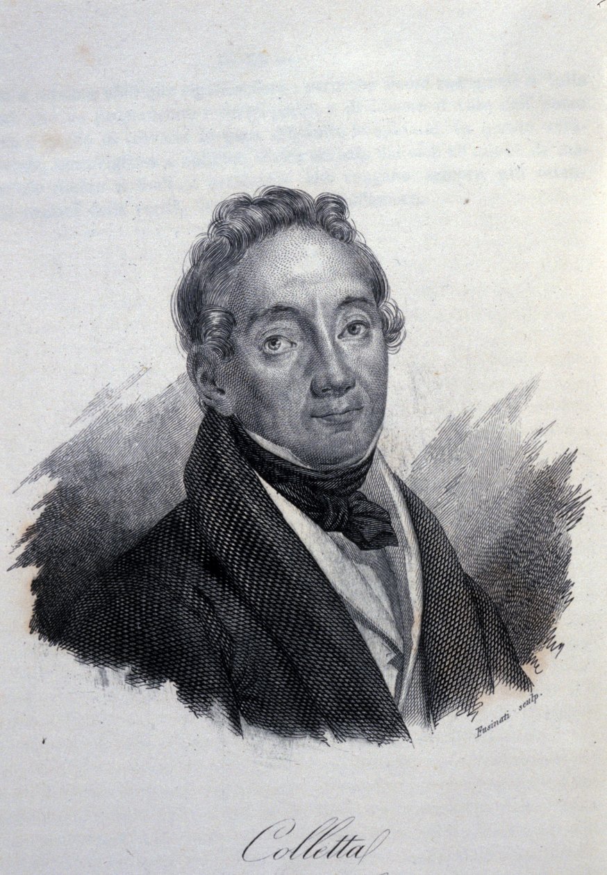 Pietro Colletta (1775-1831) olasz hazafi és történész portréja, metszet a XIX. alkotó: Unknown artist