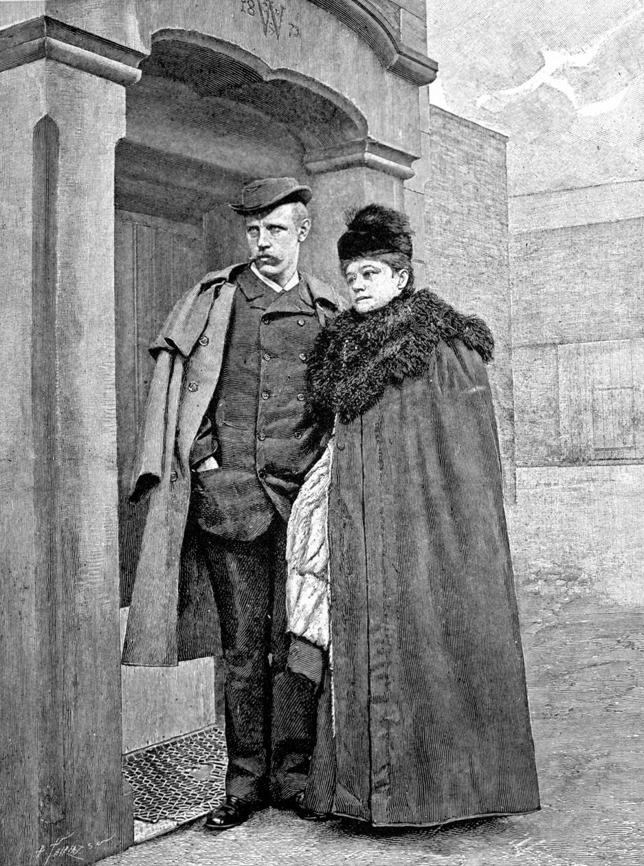 Fridtjof Nansen (1861-1930) norvég felfedező, tudós és diplomata portréja feleségével. alkotó: Unknown artist