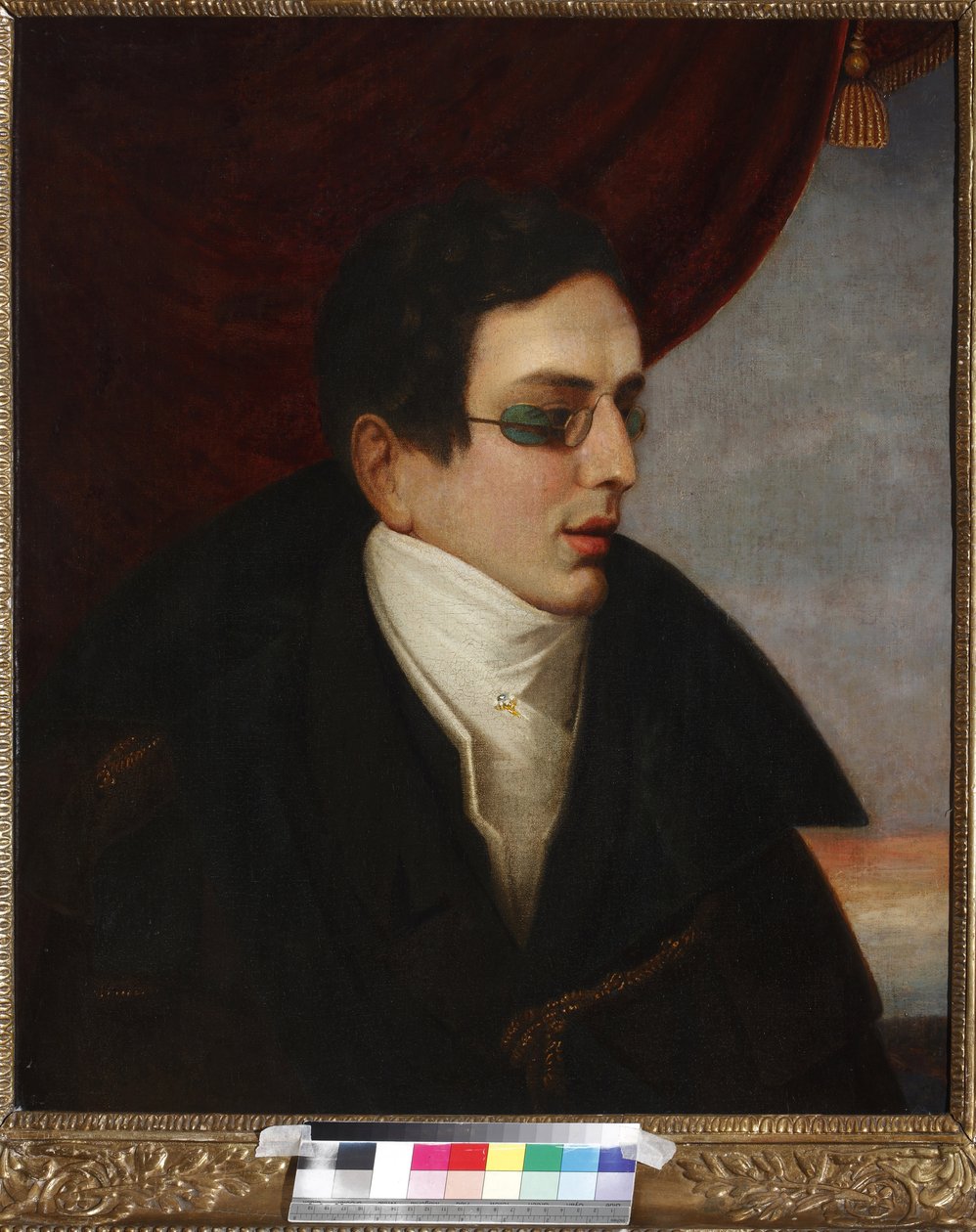Nikolai (Nikolaj) Gnedich (1784-1833), névtelen költő portréja. Olaj, vászon, 19. század első fele, Állami Központi Irodalmi Múzeum, Moszkva alkotó: Unknown artist