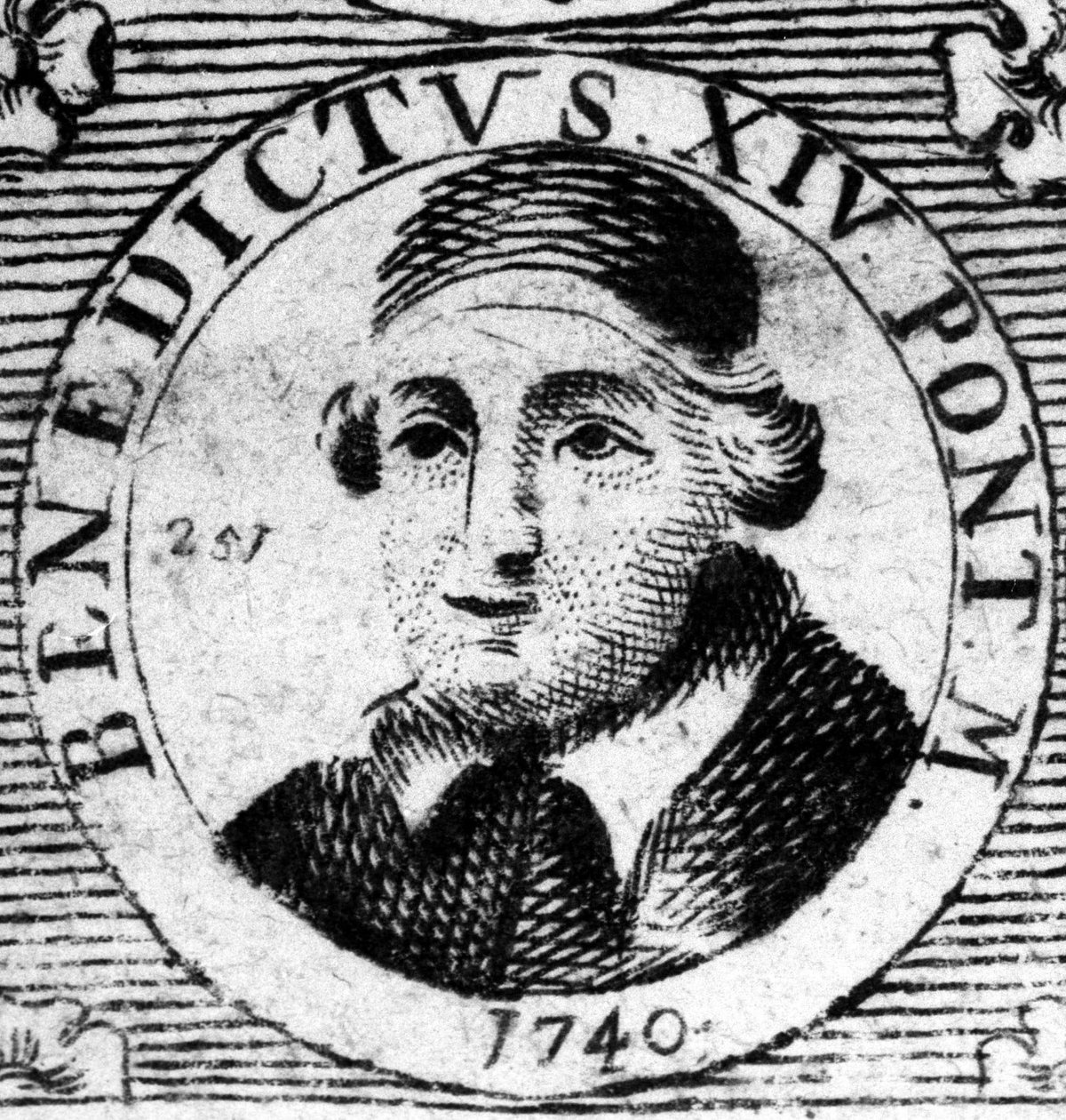 A pápa (1740-1758) portréja XIV. Benedek (1675-1758). alkotó: Unknown artist