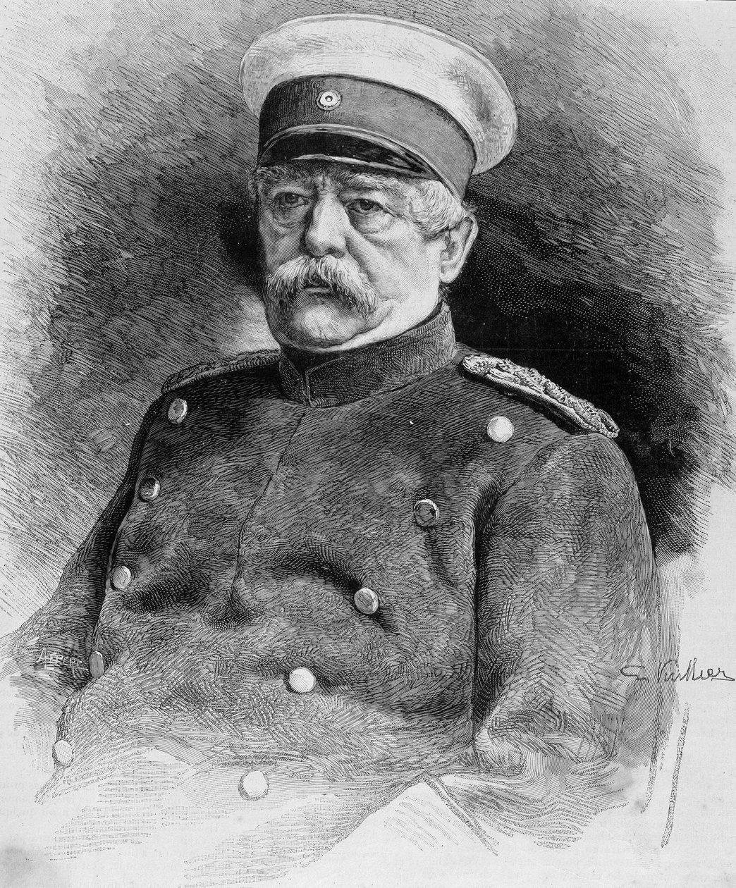 Portrait of the Prince of Bismarck (1815 - 1898). alkotó: Unknown artist