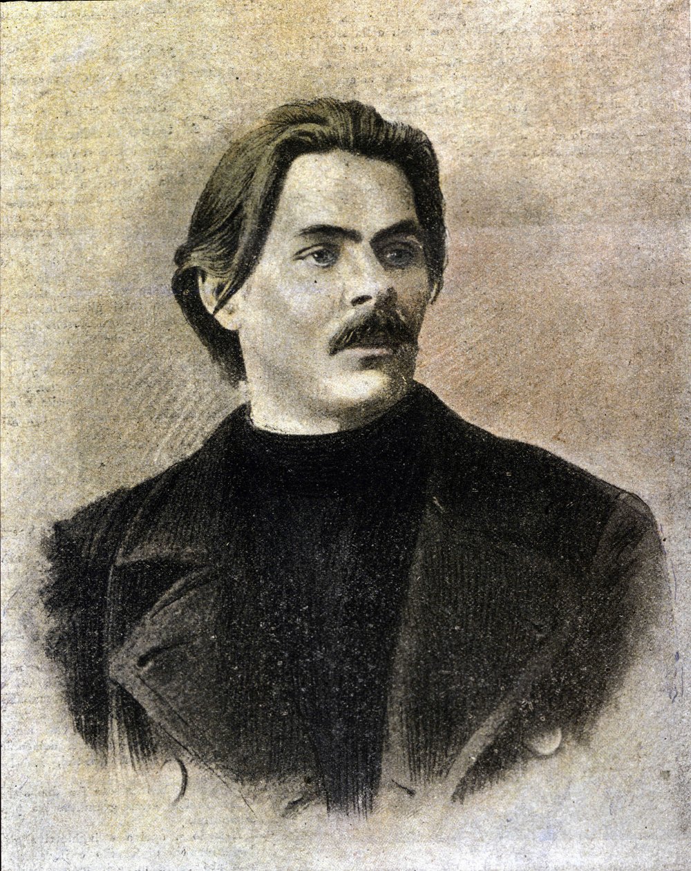 Maxim Gorki (Gorkij) orosz író (1868 - 1936) portréja. alkotó: Unknown artist