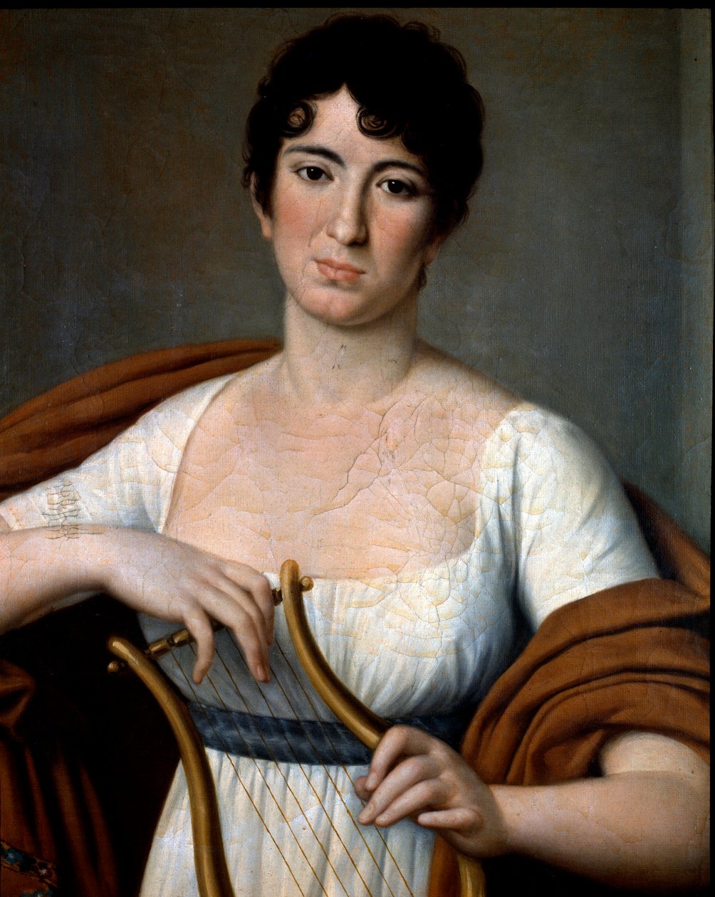 Isabelle Colbran (1785-1845) spanyol énekesnő portréja A XIX. századi névtelen festmény. Bologna, Civico Museo Biblioteca Musicale alkotó: Unknown artist