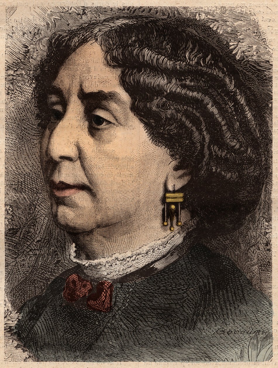 George Sand (1804-1876) író, Aurore Dupin, Dudevant bárónő portréja” alkotó: Unknown artist