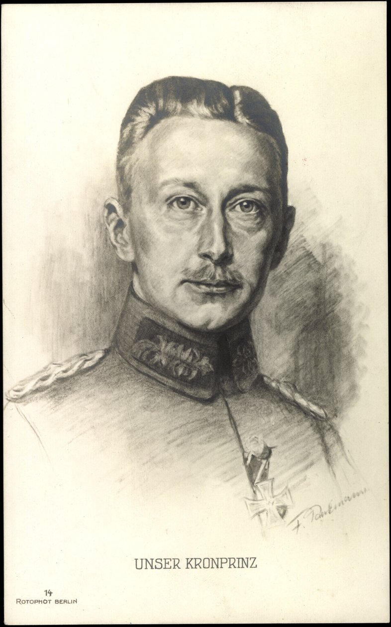 Wilhelm von Poroszország trónörökös portréja (rajz) alkotó: Unknown Artist