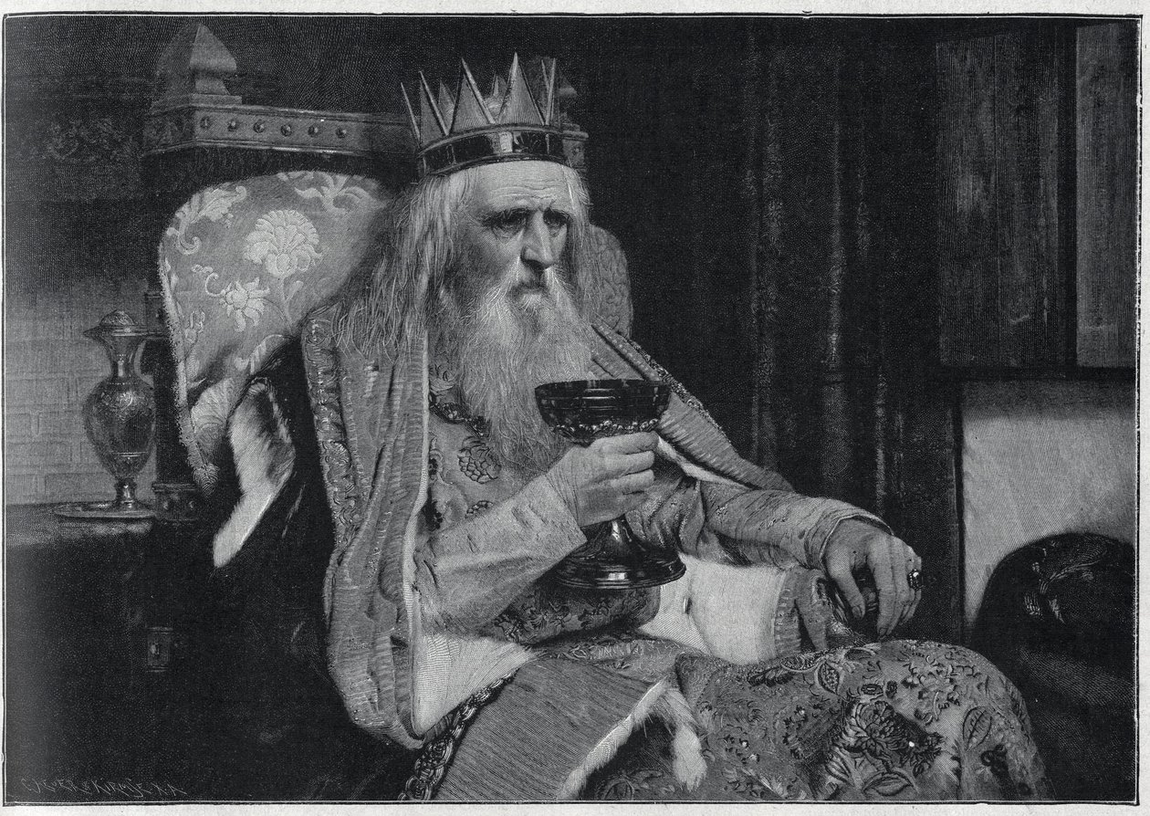 Thule királyának portréja Van der Ouderaa festményéről. „Le sun-du-dimanche” gravírozás alkotó: Unknown artist