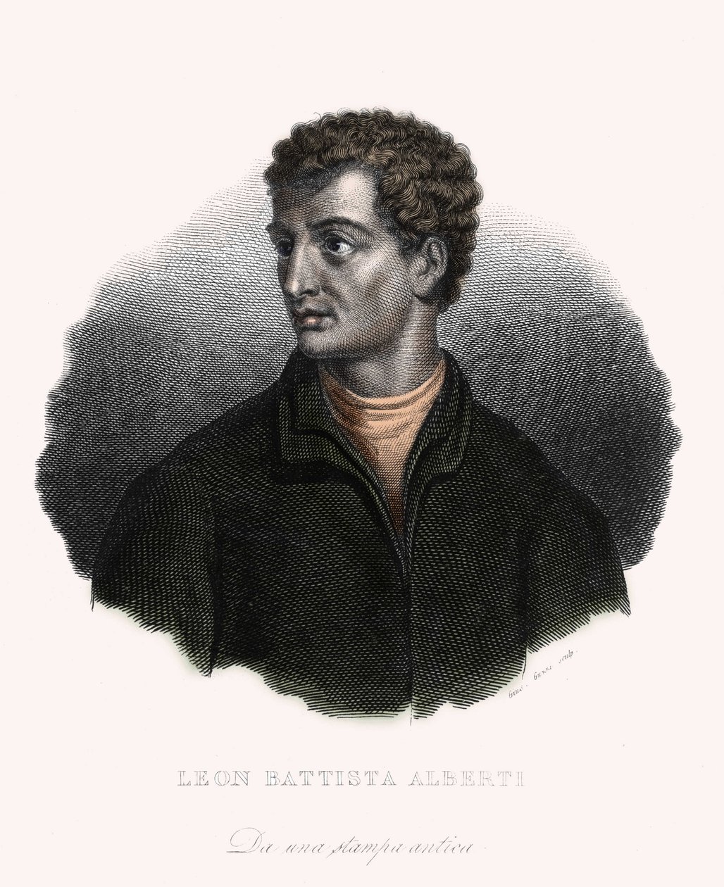 Leon Battista Alberti (1406-1472) filozófus, olasz humanista építész portréja. alkotó: Unknown artist