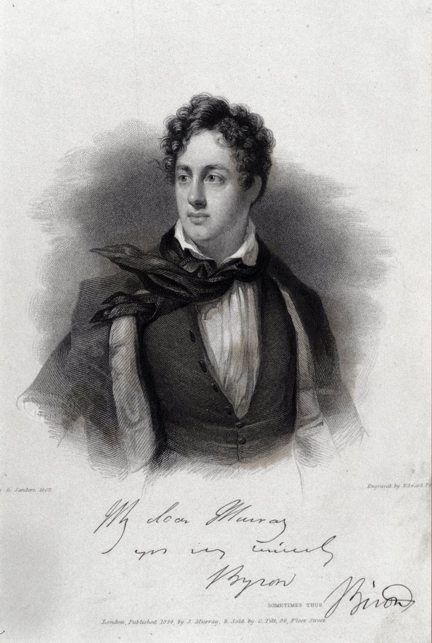 George Gordon Byron (1788-1824) költő portréja. alkotó: Unknown artist