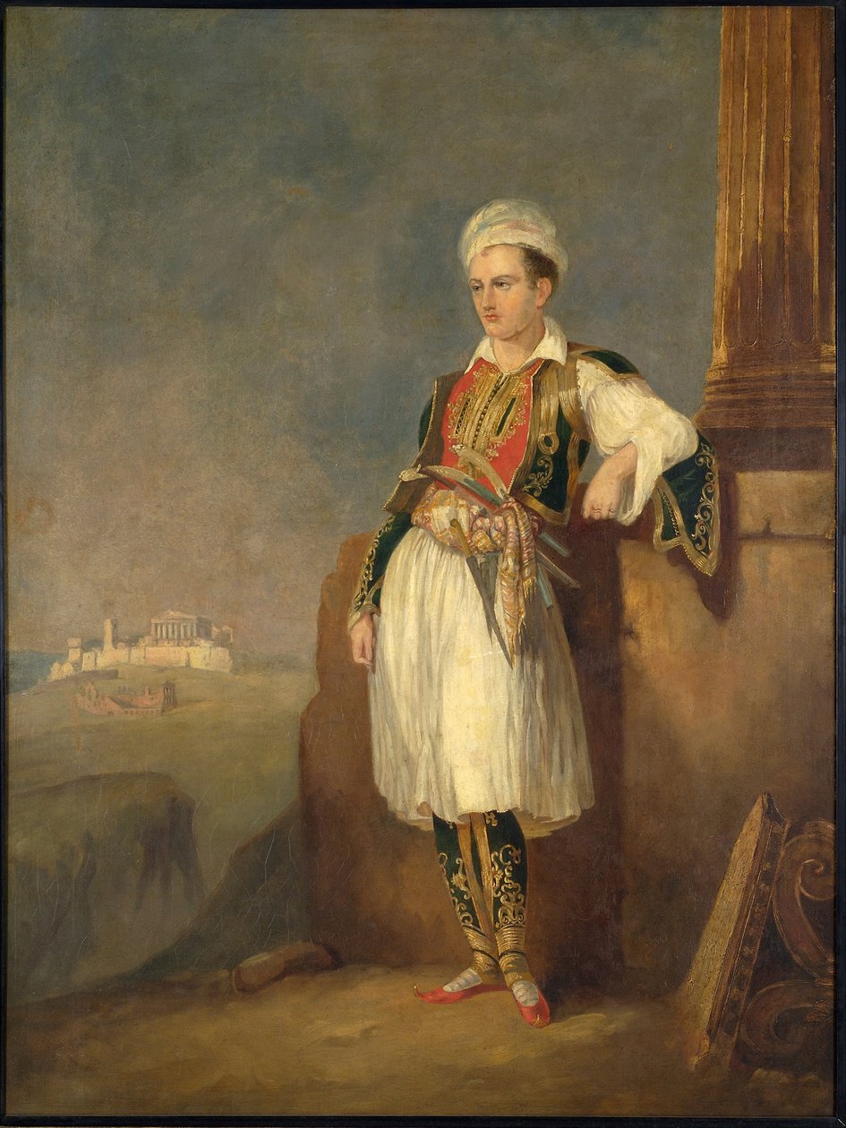 Lord George Noel Byron költő portréja alkotó: Unknown artist