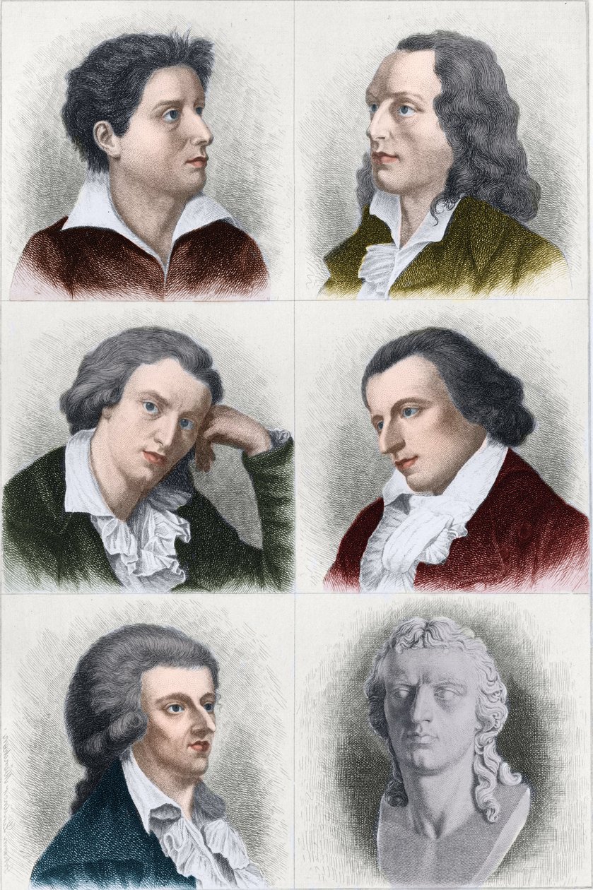 Friedrich von Schiller (1759-1805) német költő és író portréi. alkotó: Unknown artist
