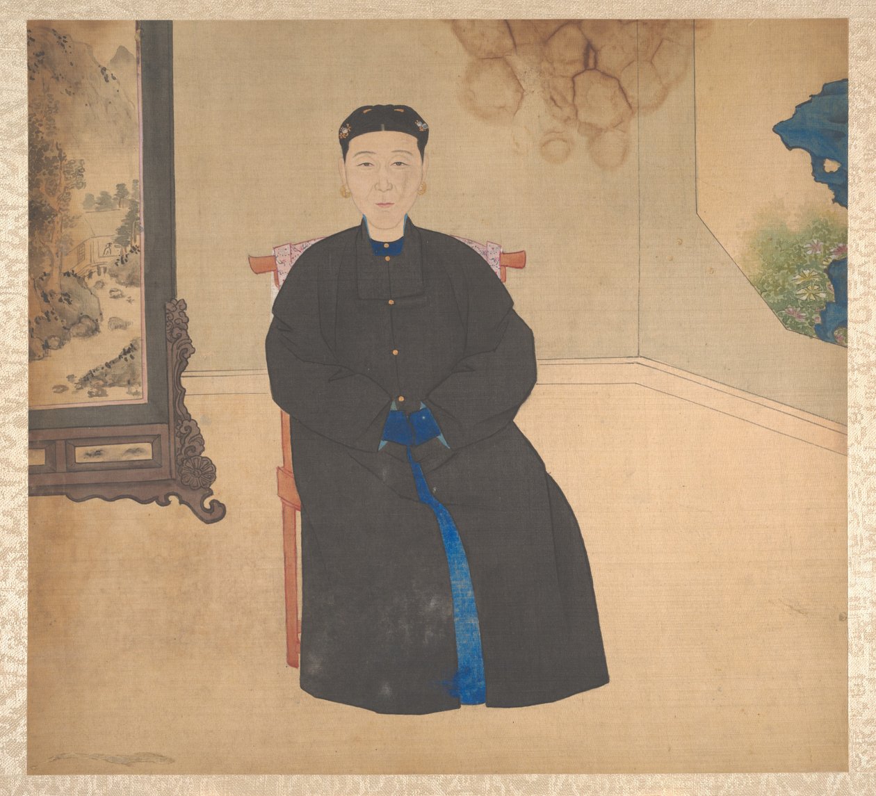 Családtagok portréi, 19. század közepe (tizenkilenc lapból álló album; tus és szín, selyem) alkotó: Unknown Artist