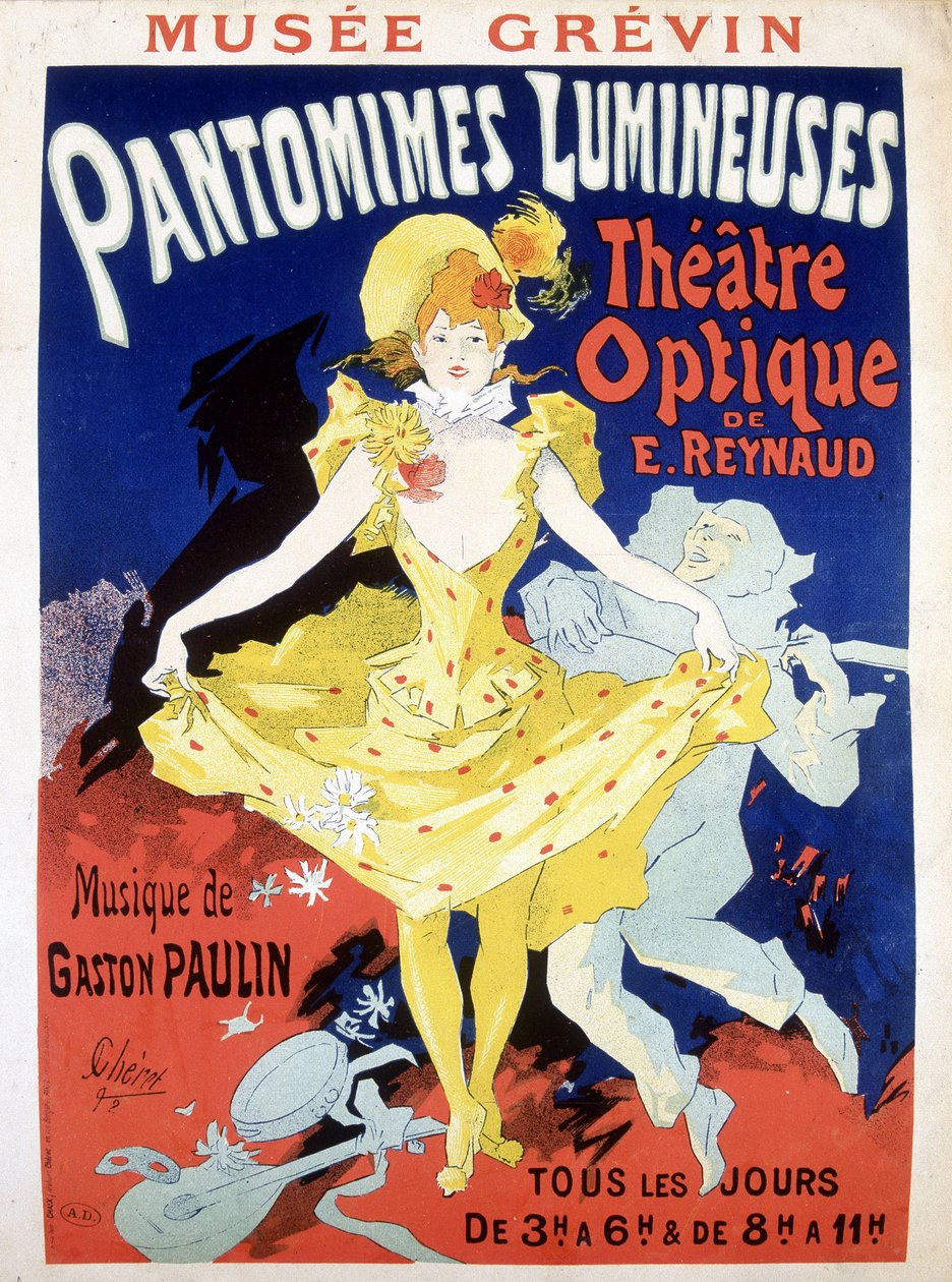 A Reynaud Optikai Színház „Pantomimes Lumineuses” napi látványának plakátja alkotó: Unknown artist