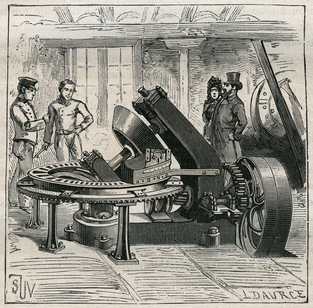Fazekasság: Fleury gép tégla mechanikus fröccsöntésére. Metszet 1885-ből Adolphe BITARD „” Les arts et metiers illustres” című könyvébe. alkotó: Unknown artist
